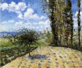 vue vers la prison de pontoise au printemps 1881 Camille Pissarro paysage